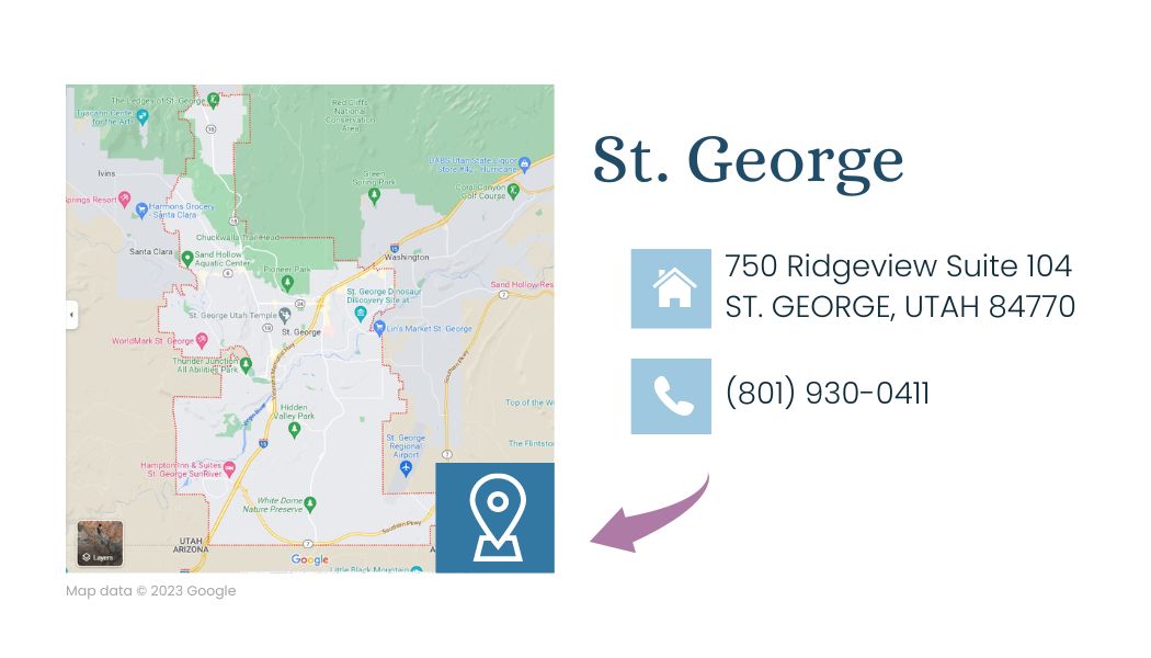 Location Card for St George, UT with map
